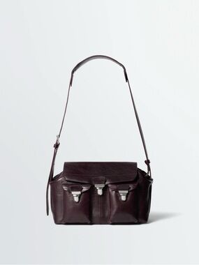 Lemaire STYLE_ gearbag medium Burgundy Leather